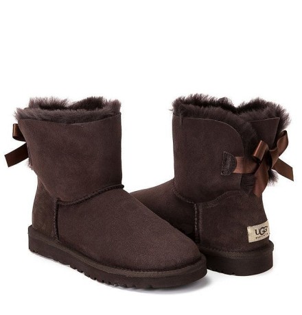 UGG Bailey Bow Mini Chocolate