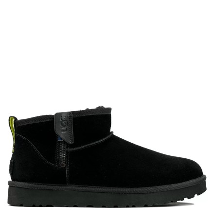 UGG Mens Classic Ultra Mini Zip Boot Black/Pearfect