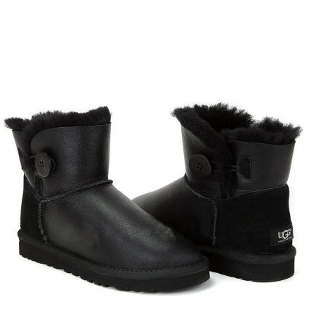 UGG Mini Bailey Button Metallic Black