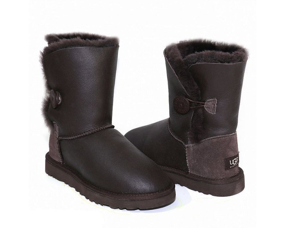 Купить UGG Bailey Button Metallic Chocolate