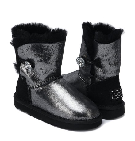 UGG Kids Bailey Button I Do Black