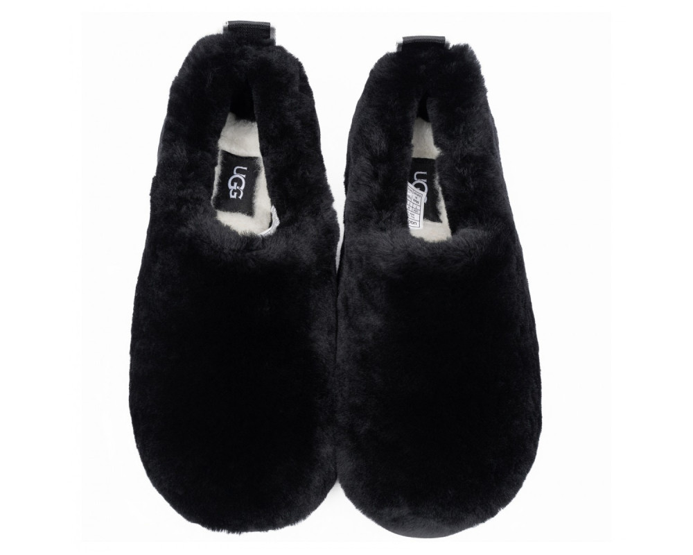 UGG Hailey Fluff Slippers Black