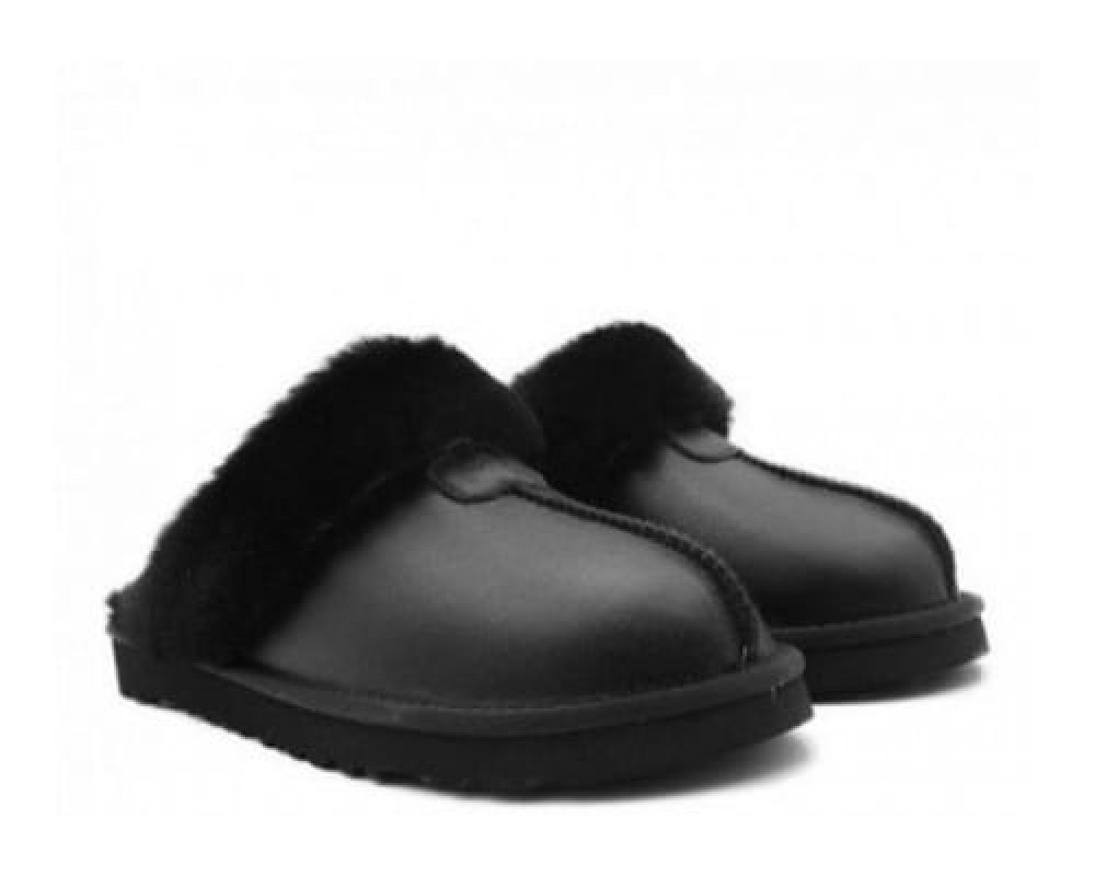 UGG Mens Slippers Scufette Metallic Black