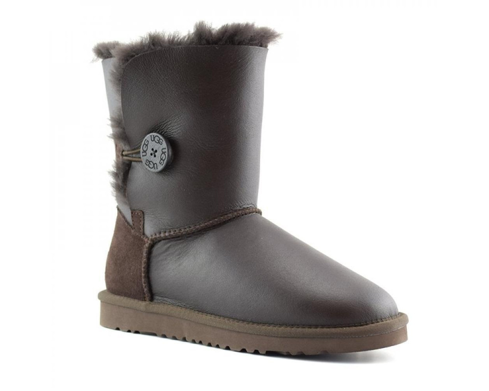 UGG Bailey Button Metallic Chocolate