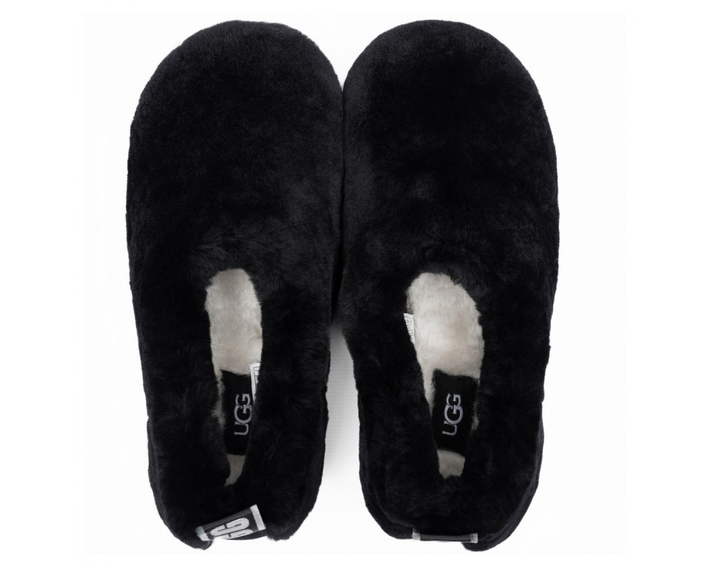 UGG Hailey Fluff Slippers Black