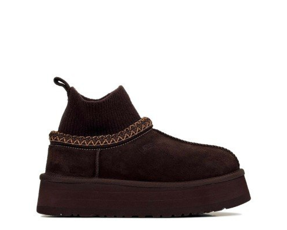 UGG Tazz Knit Platform Chocolate