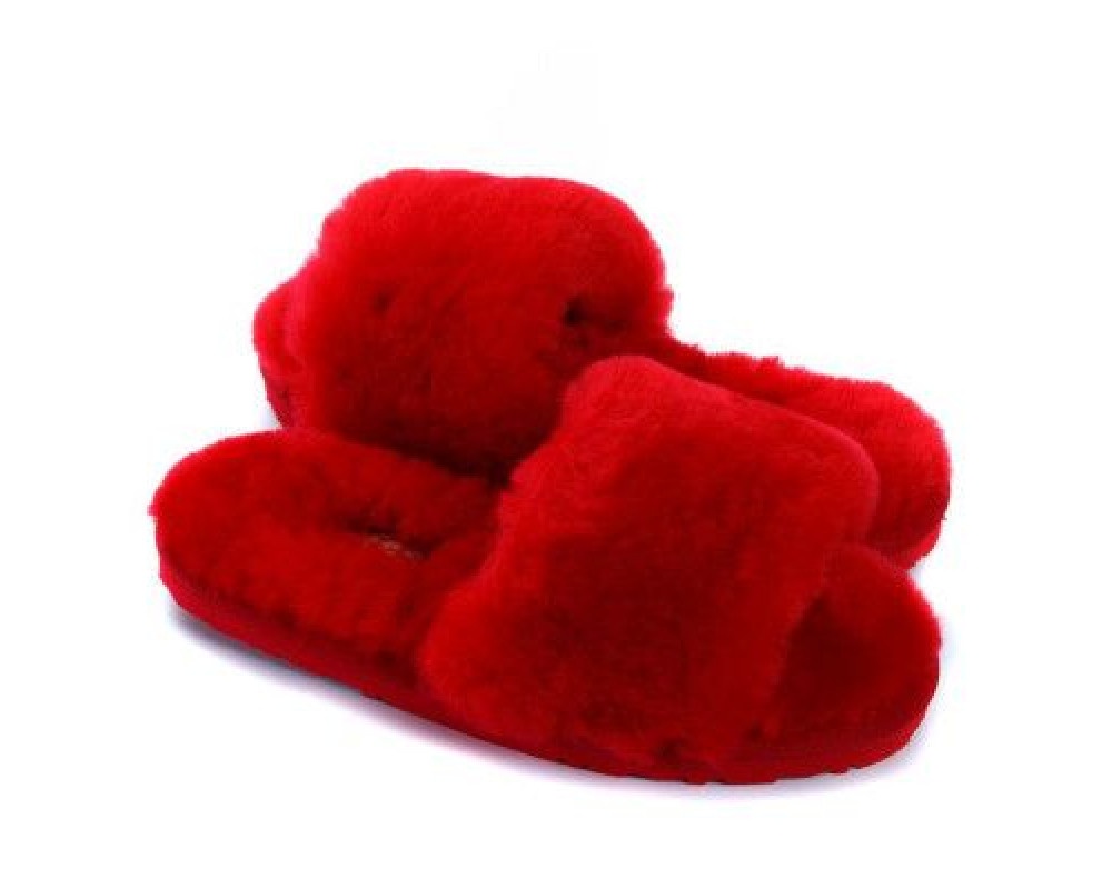 UGG Fluff Slide Slippers Red