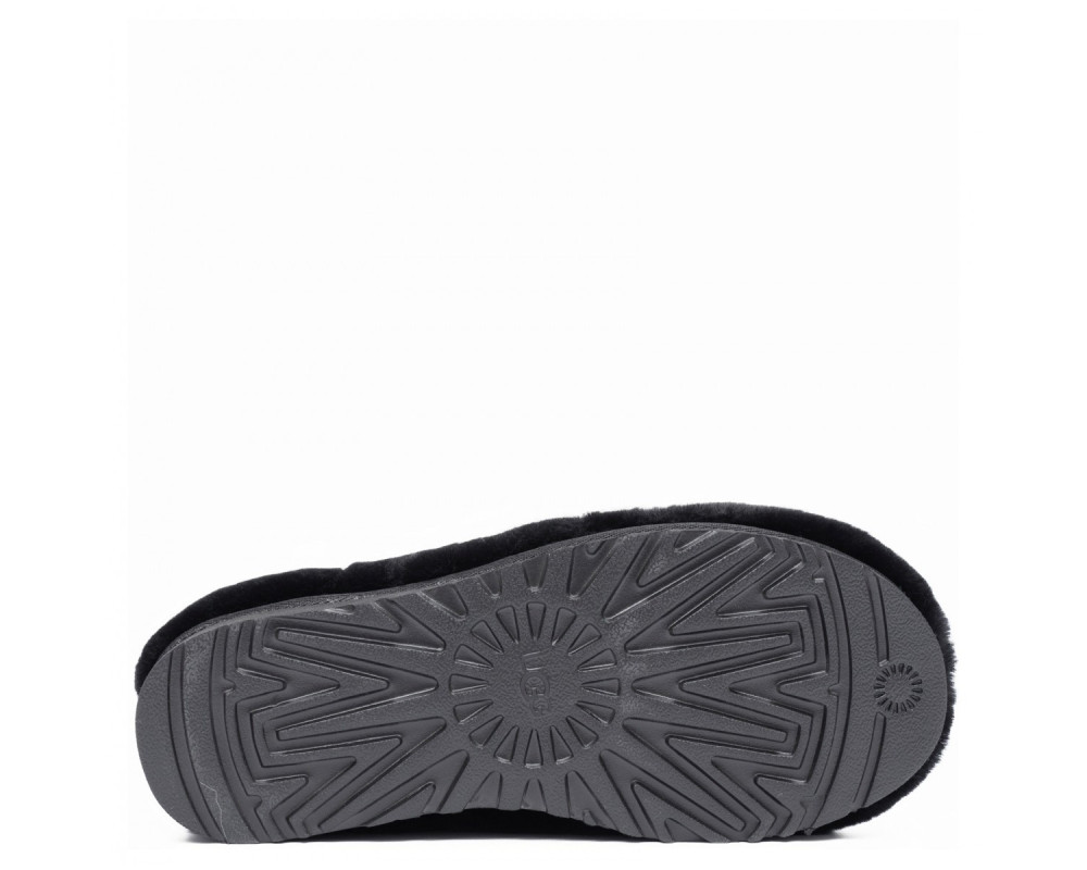 UGG Hailey Fluff Slippers Black