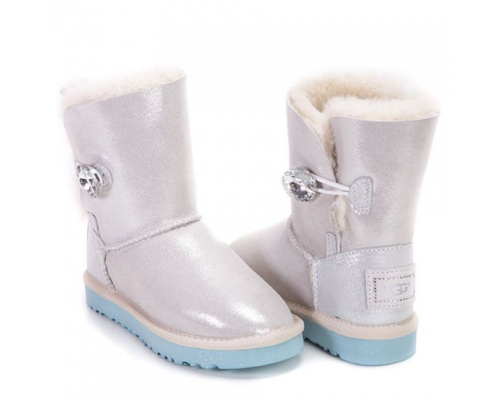 UGG Kids Bailey Button I Do White