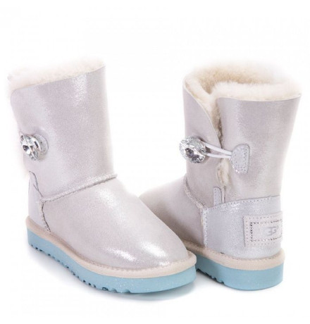 UGG Kids Bailey Button I Do White