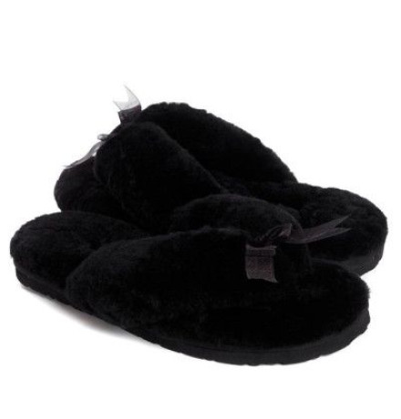 UGG Fluff Flip Flop II Black