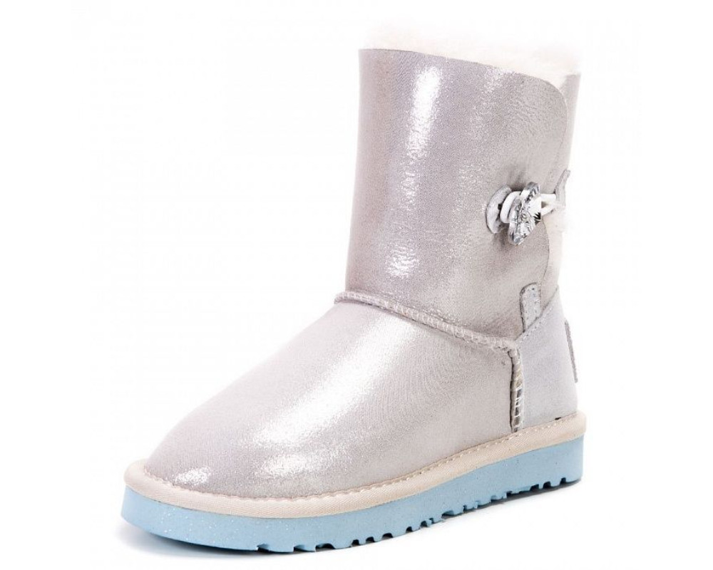 UGG Kids Bailey Button I Do White