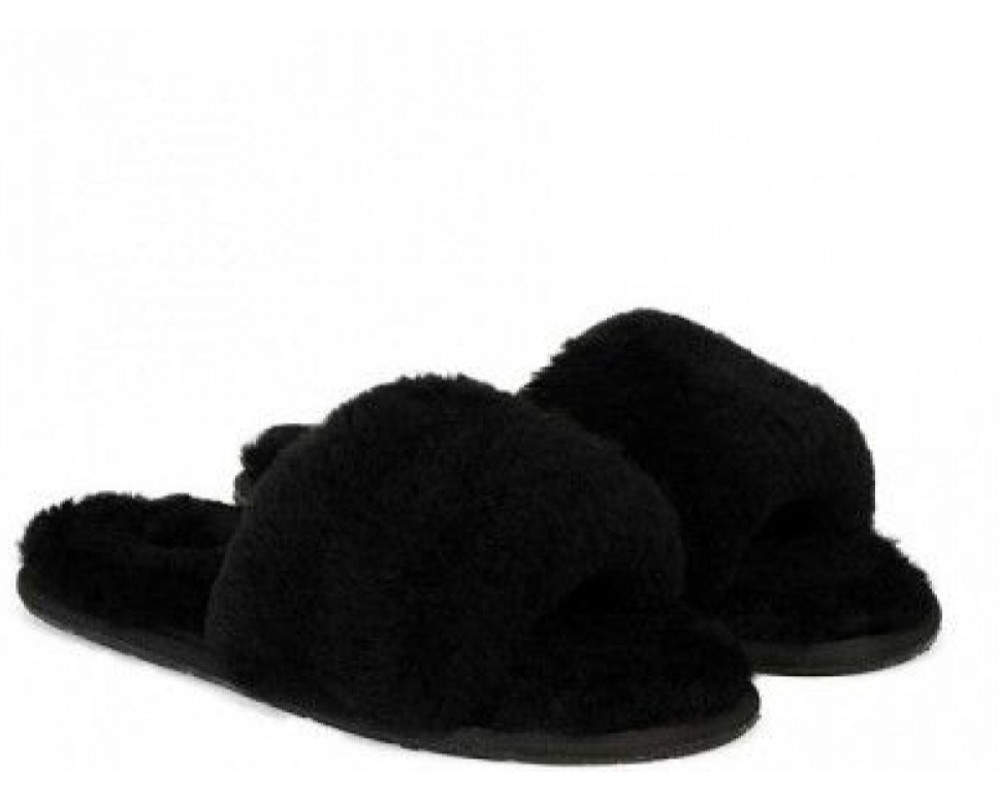 UGG Fluff Slide Slippers Black