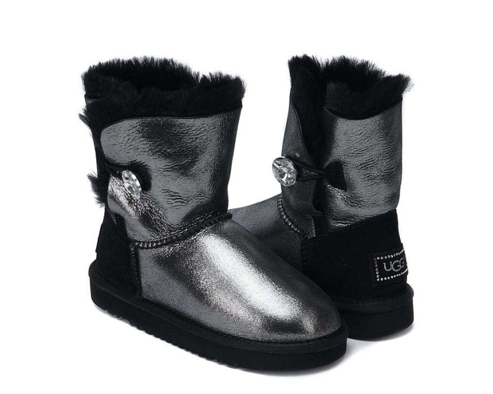 UGG Kids Bailey Button I Do Black