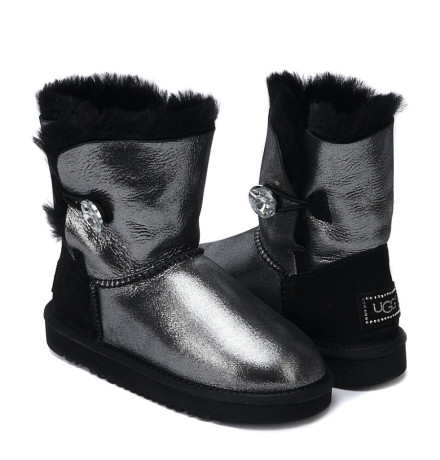 UGG Kids Bailey Button I Do Black