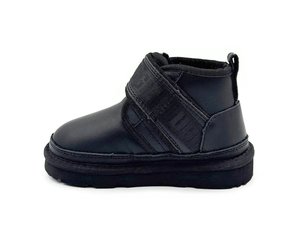 UGG Kids Neumel Snapback Leather Black