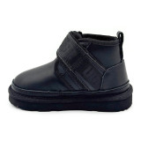 UGG Kids Neumel Snapback Leather Black