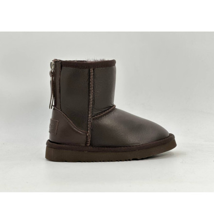 UGG Kids Zip Metallic Chocolate