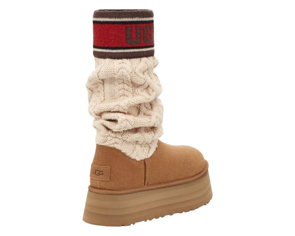 UGG Classic Sweater Letter Chestnut