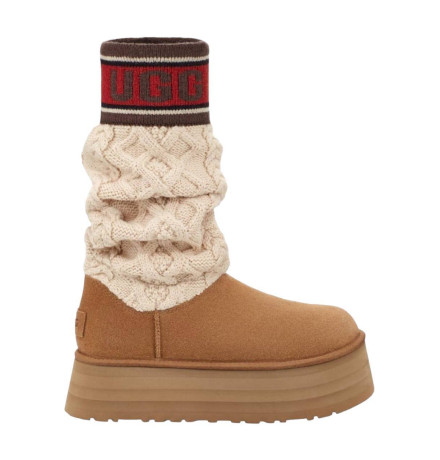 UGG Classic Sweater Letter Chestnut