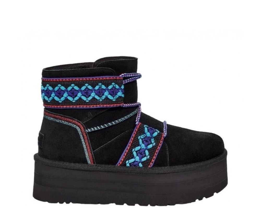 UGG Classic Mini II Braid Platform Black