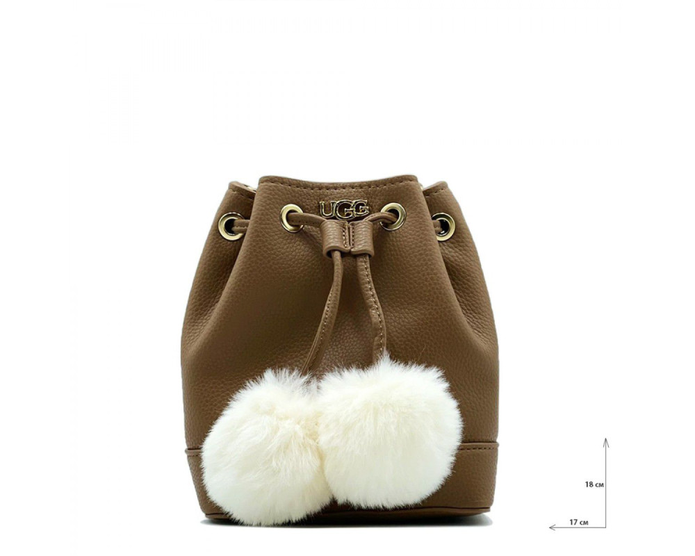 UGG Aaliyah Bucket Crossbody Pom Chestnut
