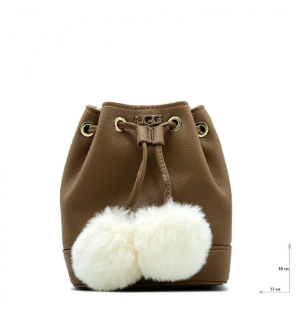 UGG Aaliyah Bucket Crossbody Pom Chestnut