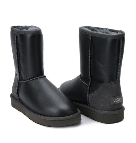 UGG Classic Short Metallic Grey
