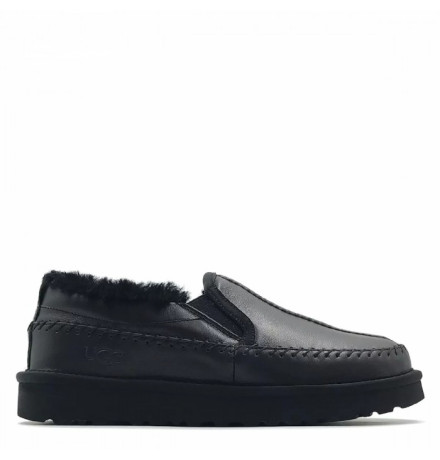 UGG Stitch Slip Leather Black