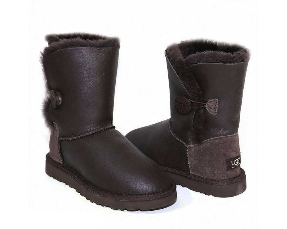 UGG Bailey Button Metallic Chocolate