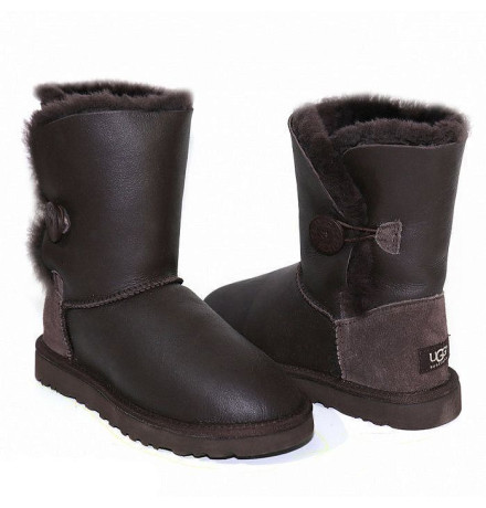 UGG Bailey Button Metallic Chocolate