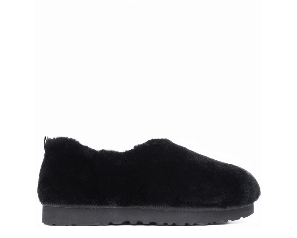 UGG Hailey Fluff Slippers Black