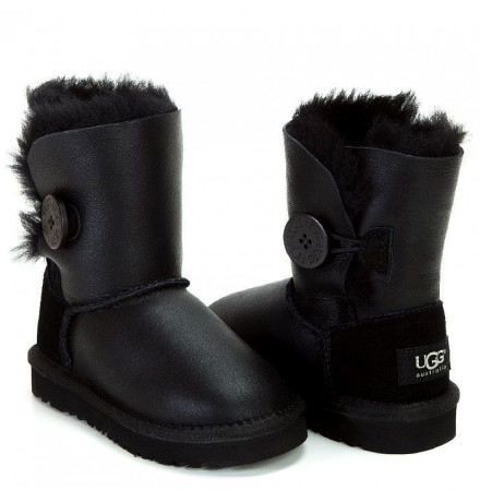 UGG Kids Bailey Button Metallic Black