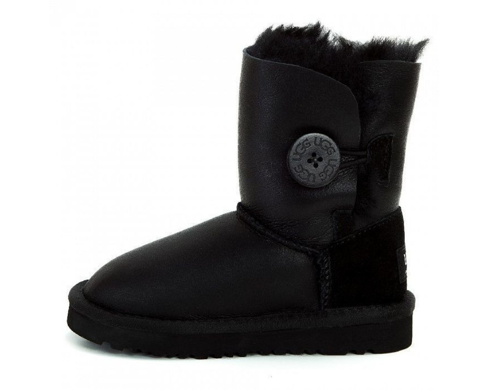 UGG Kids Bailey Button Metallic Black