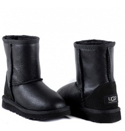 UGG Kids Classic Short Metallic Black
