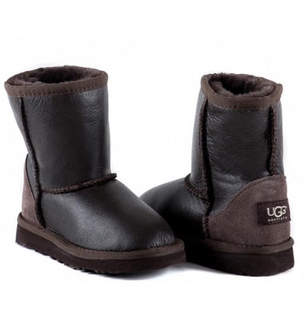 UGG Kids Classic Short Metallic Chocolate