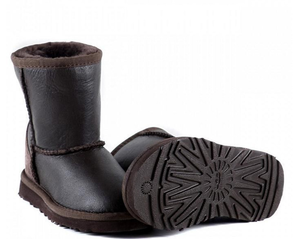 UGG Kids Classic Short Metallic Chocolate