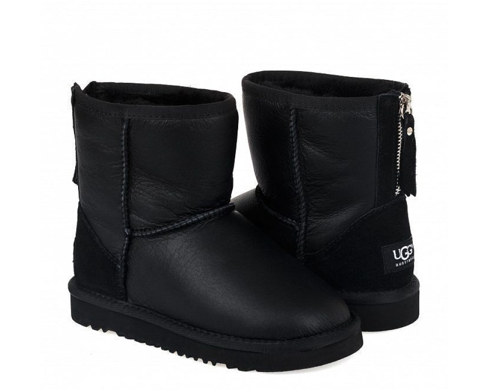 UGG Kids Zip Metallic Black