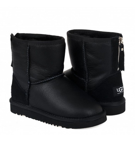 UGG Kids Zip Metallic Black