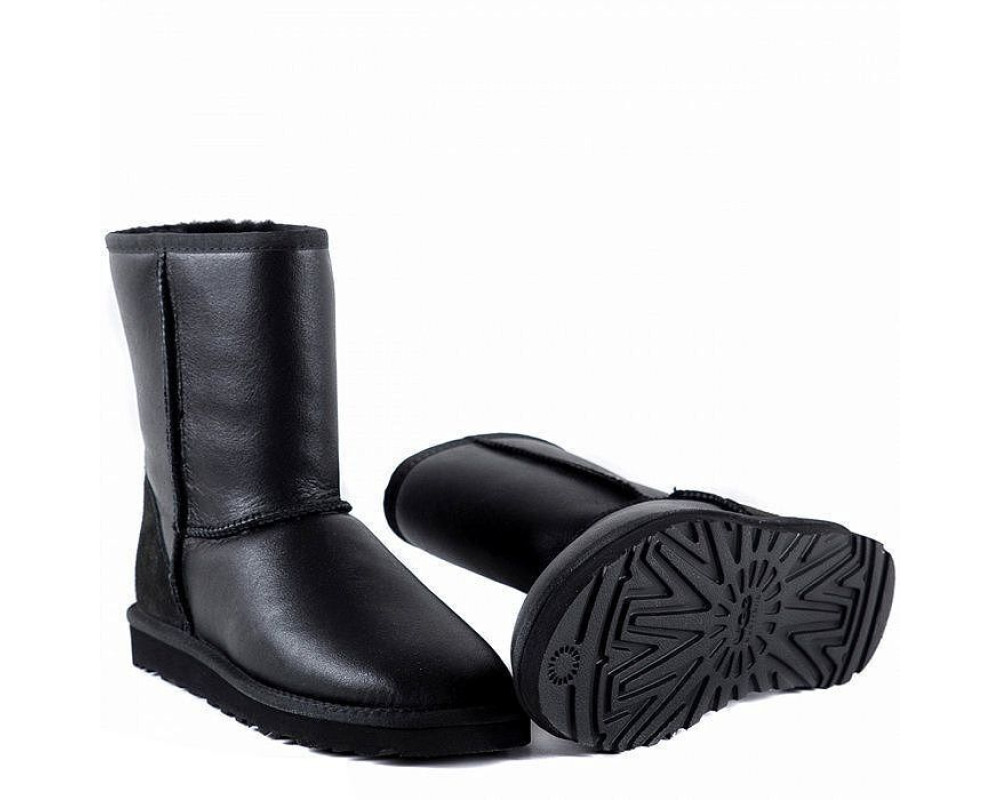 UGG Mens Classic Short Metallic Black