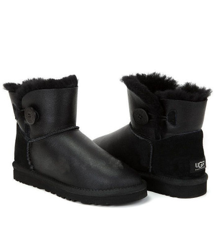 UGG Mini Bailey Button Metallic Black