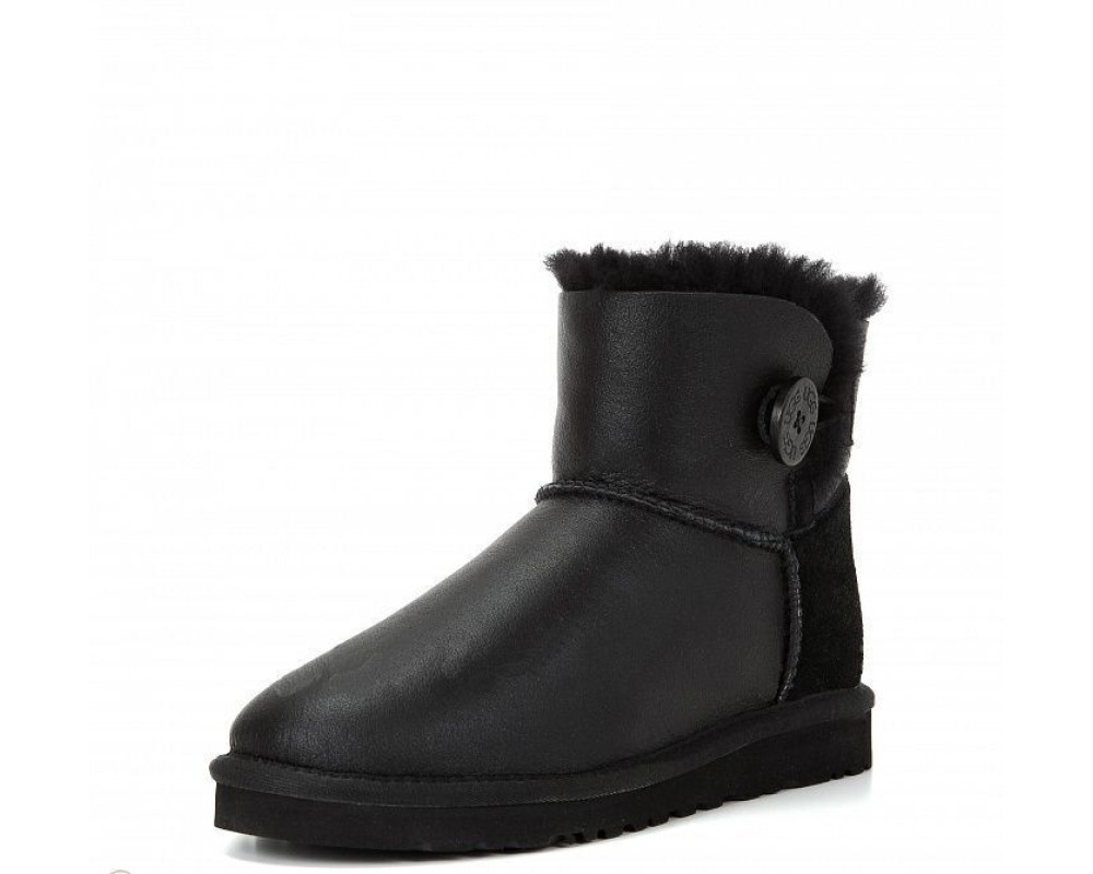 UGG Mini Bailey Button Metallic Black