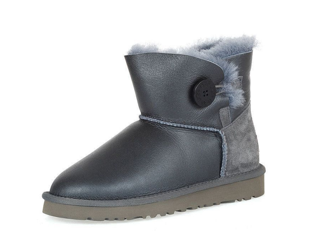 UGG Mini Bailey Button Metallic Grey