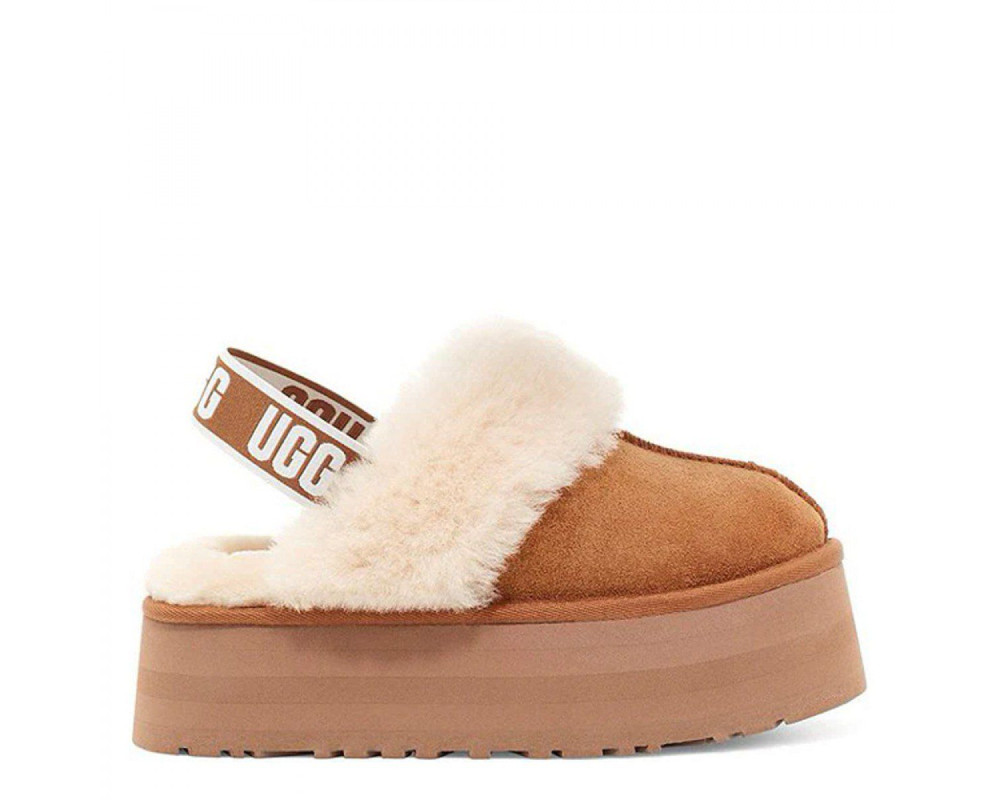 UGG Funkette Suede Platform Chestnut