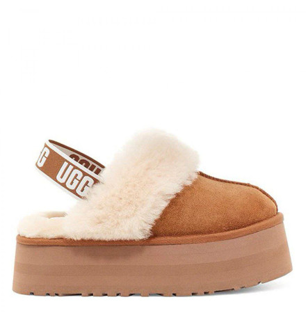 UGG Funkette Suede Platform Chestnut