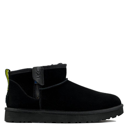 UGG Mens Classic Ultra Mini Zip Boot Black/Pearfect