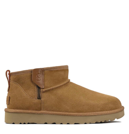 UGG Mens Classic Ultra Mini Zip Boot Chestnut / Orange Soda