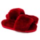 UGG Fluff Slide Slippers Bordo